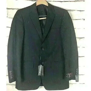 NWT Renoir Mens Size 34 Black 2 Button Suit Jacket Classic Fit